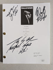 NICK CASTLE TONY MORAN & JIM WINBURN 3X Signed HALLOWEEN SCRIPT MICHAEL MYERS JSA COA