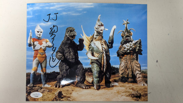 TSUGUTOSHI KOMADA Signed JET JAGUAR 8x10 Photo GODZILLA vs MEGALON Autograph D - HorrorAutographs.com