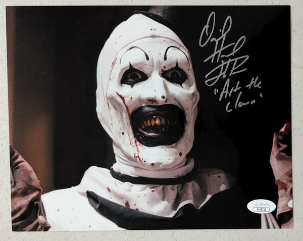 DAVID HOWARD THORNTON Signed Art the Clown 8x10 Photo TERRIFIER Autograph JSA COA F